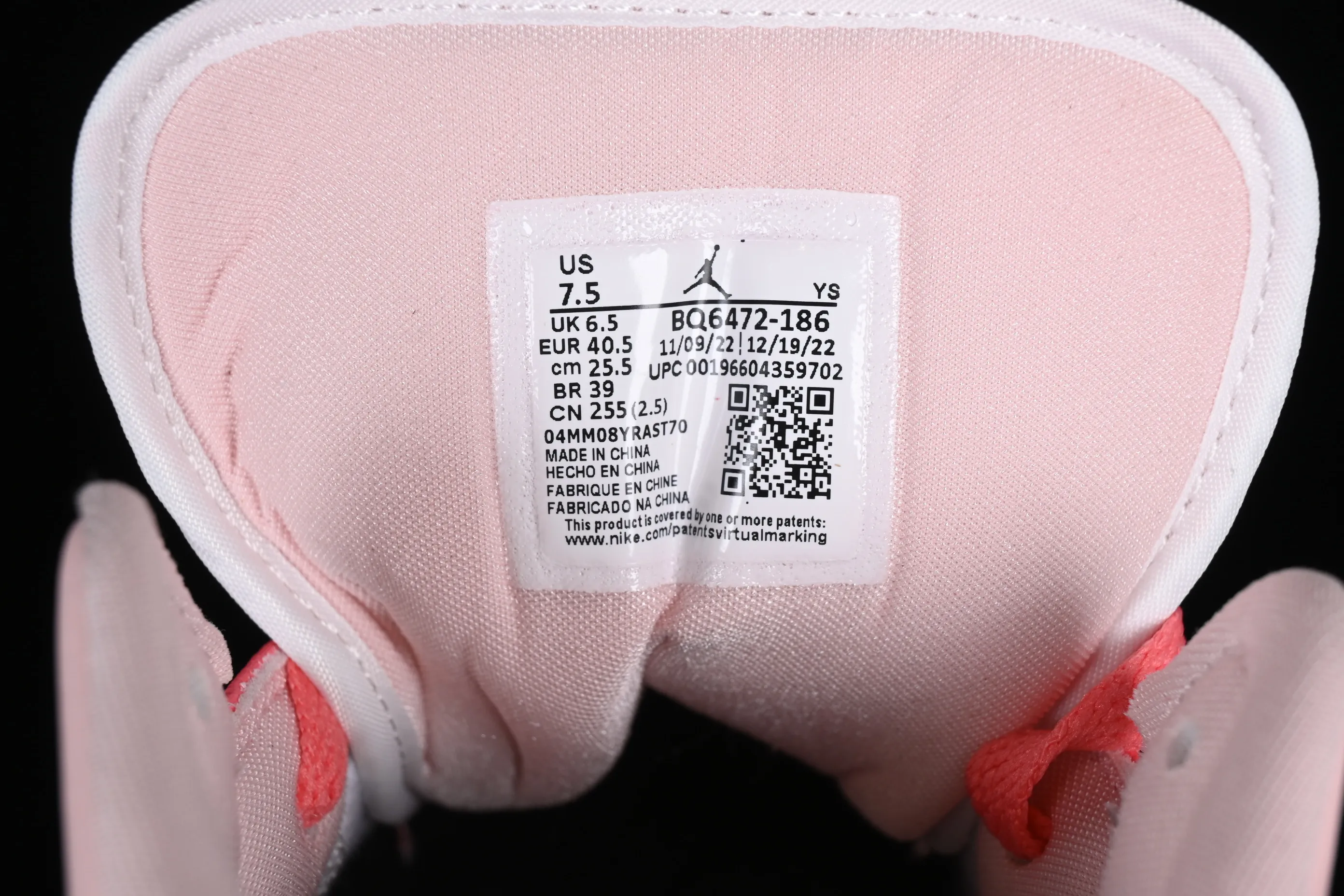 All categories Air Jordan Jordan series basketball shoes Air Jordan 1 Mid Air Jordan 1 Mid AJ1 Joe 1 white and pink mid-top cultural and casual sneakers BQ6472-186
